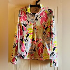 Tommy Bahama Floral Zip-Up Jacket. Large